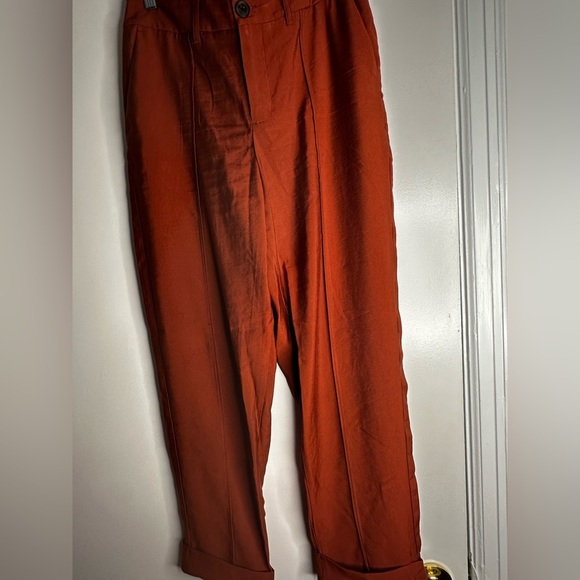 A New Day High-Rise Slim Fit Effortless Pintuck Ankle Pants Women Fiery Brown 8 - Picture 11 of 15